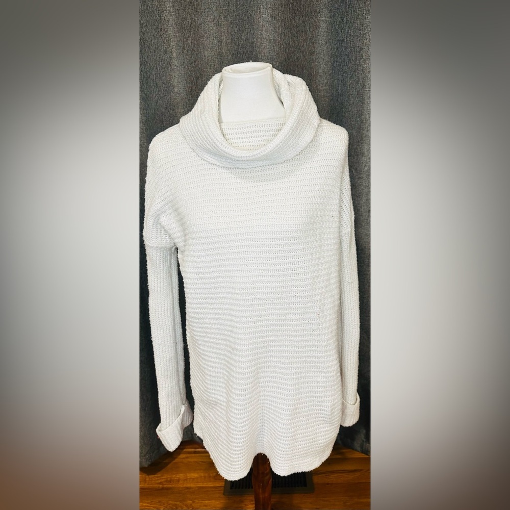 Anthropologie Pilcro White Cowl Neck Chunky Knit Sweater Women’s XS